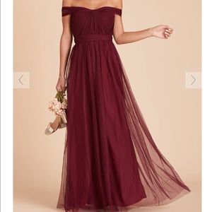 Birdy Grey Burgundy Maxi Dress • Size Large • NWT